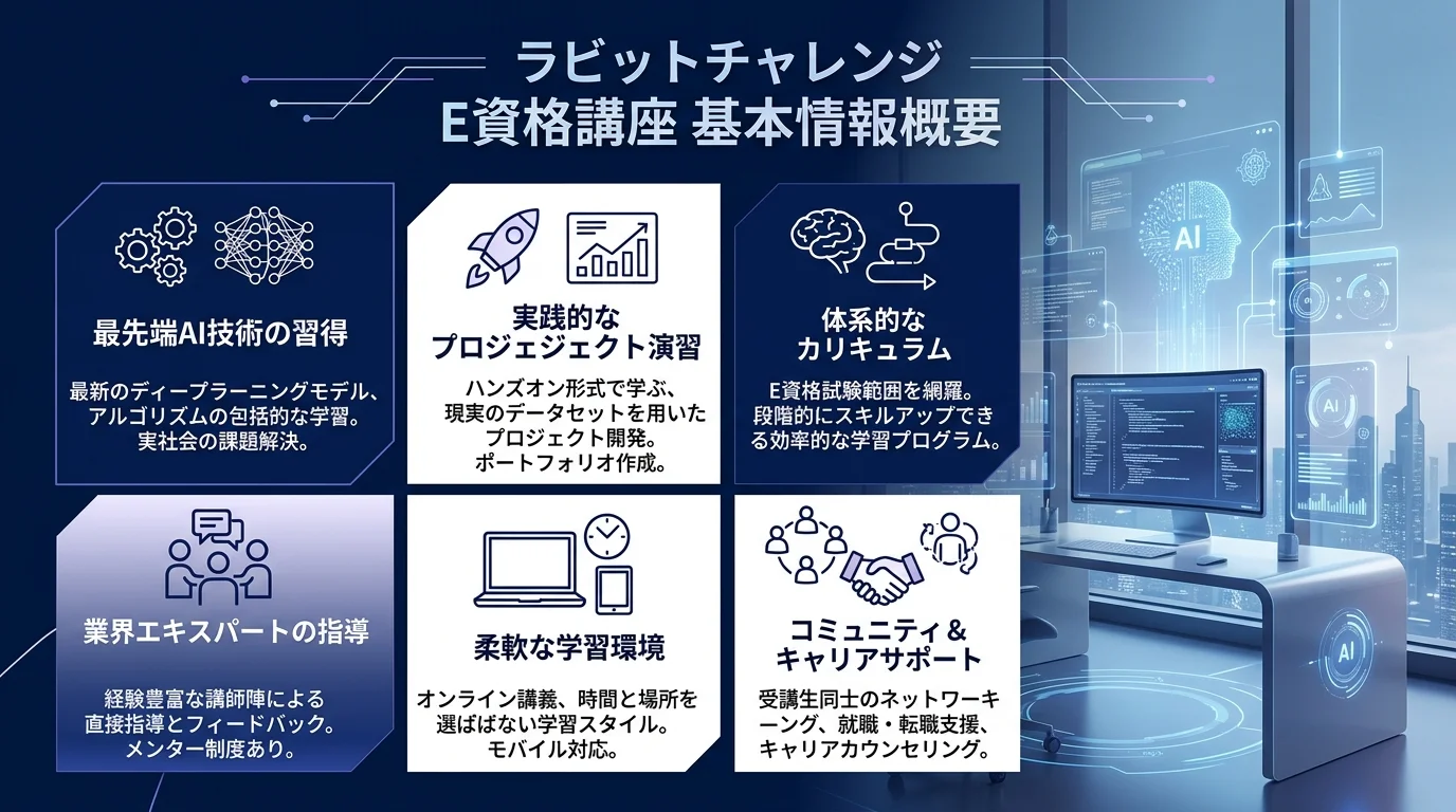 E資格, ラビットチャレンジ, AI講座,の特徴と基本情報