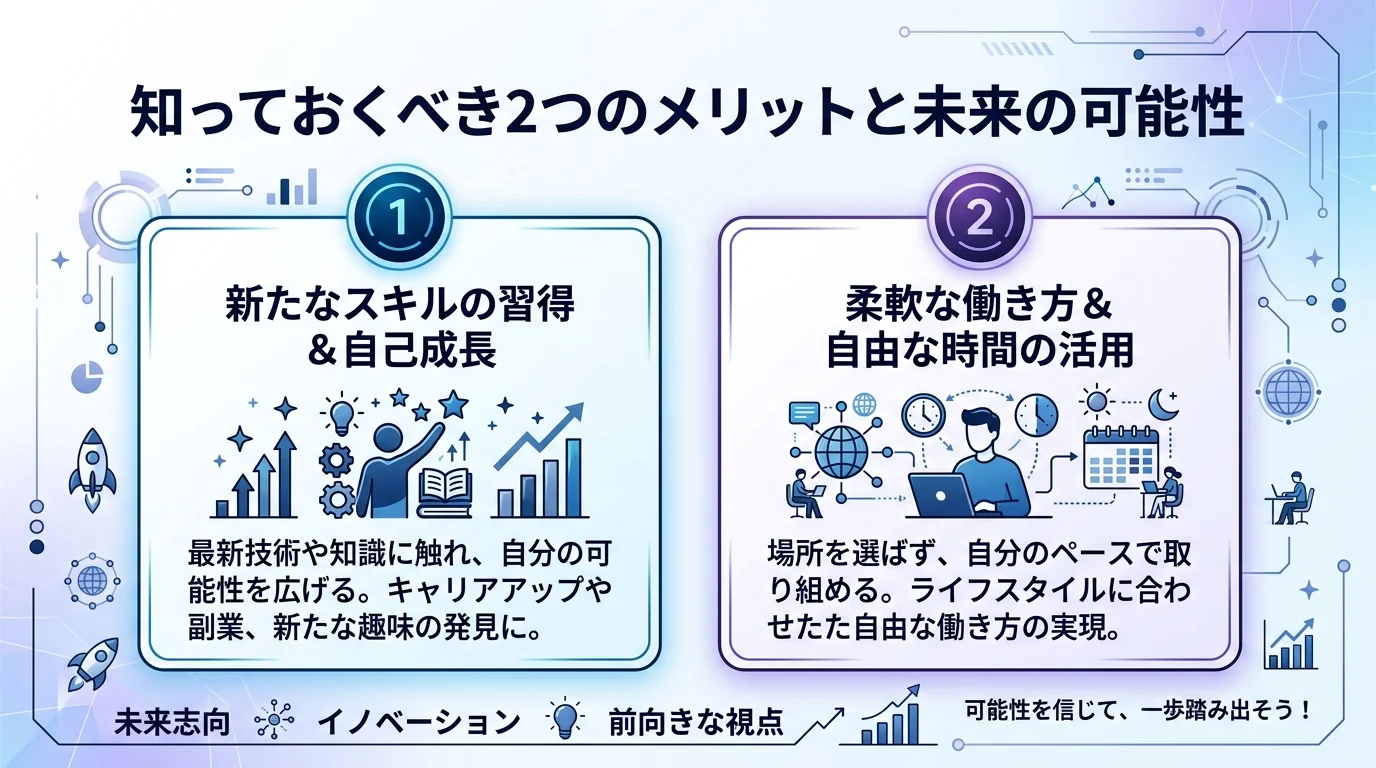 E資格, ラビットチャレンジ, AI講座,のメリットを図解で解説