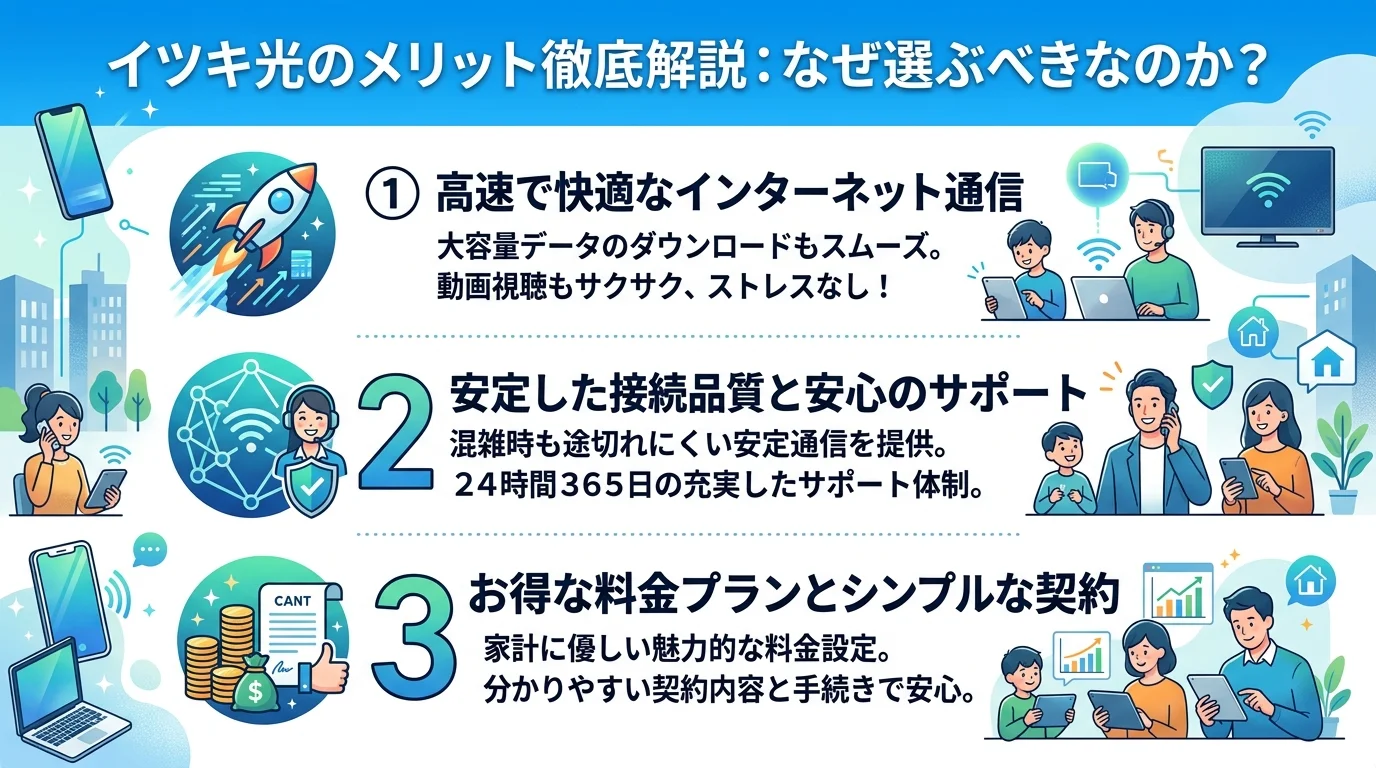 イツキ光 評判 速度のメリットを図解で解説